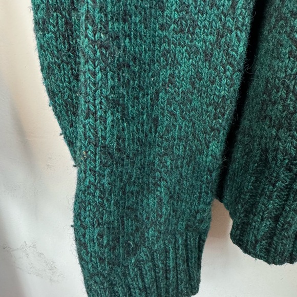 Vintage Eddie Bauer Size XLT Sweater Green Fleck Wool Crewneck Pullover 90s - Picture 6 of 6
